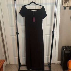 Chic Black Off-Shoulder Maxi Dress